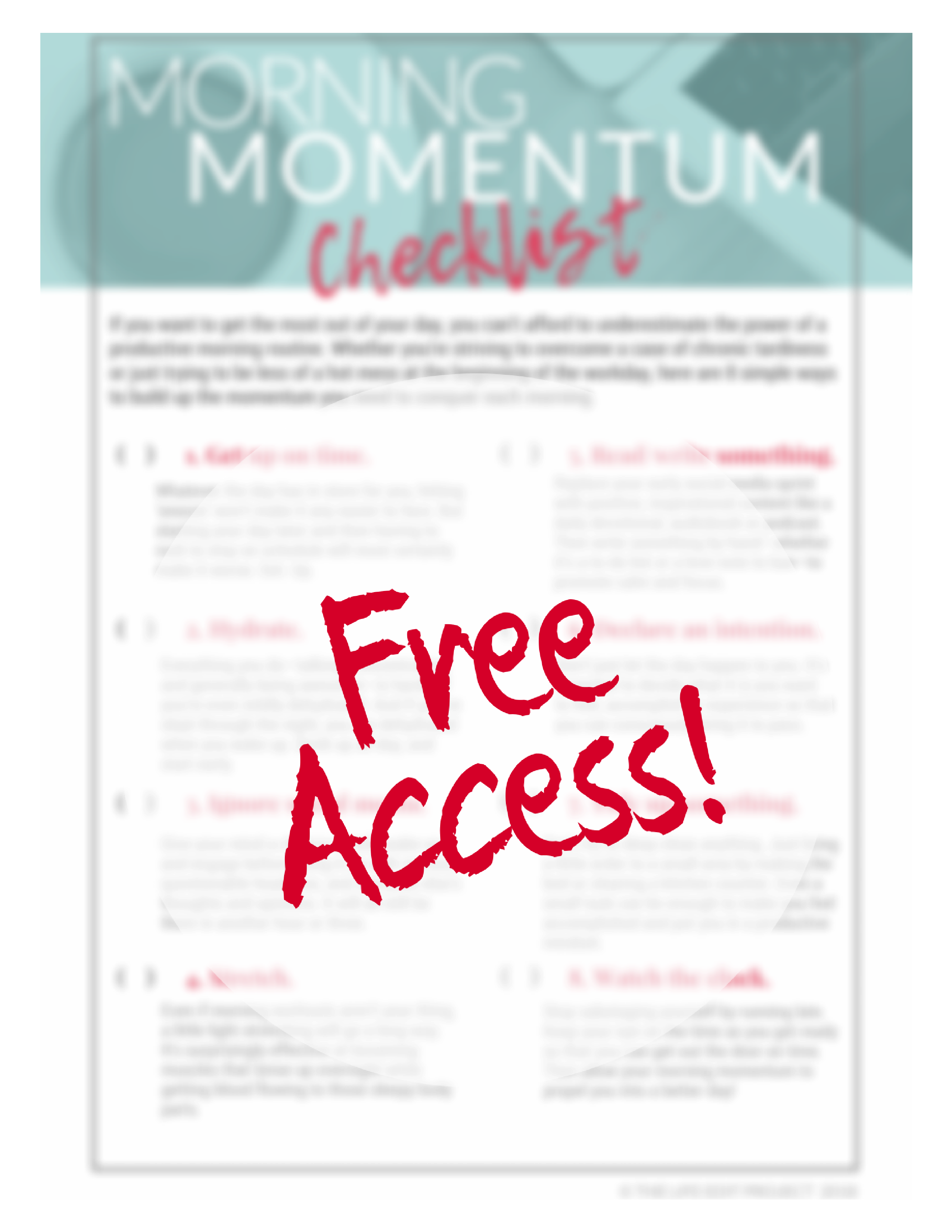 Morning Momentum Checklist Preview